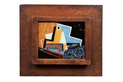 Composition cubiste, plume et encrier